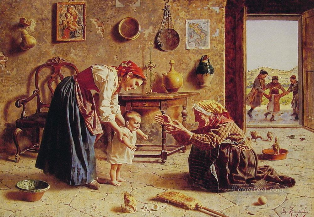 The First Step country Eugenio Zampighi Oil Paintings